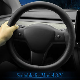 LKWLIKEI cover installed on Tesla Model 3 wheel demonstrating non-slip grip benefit