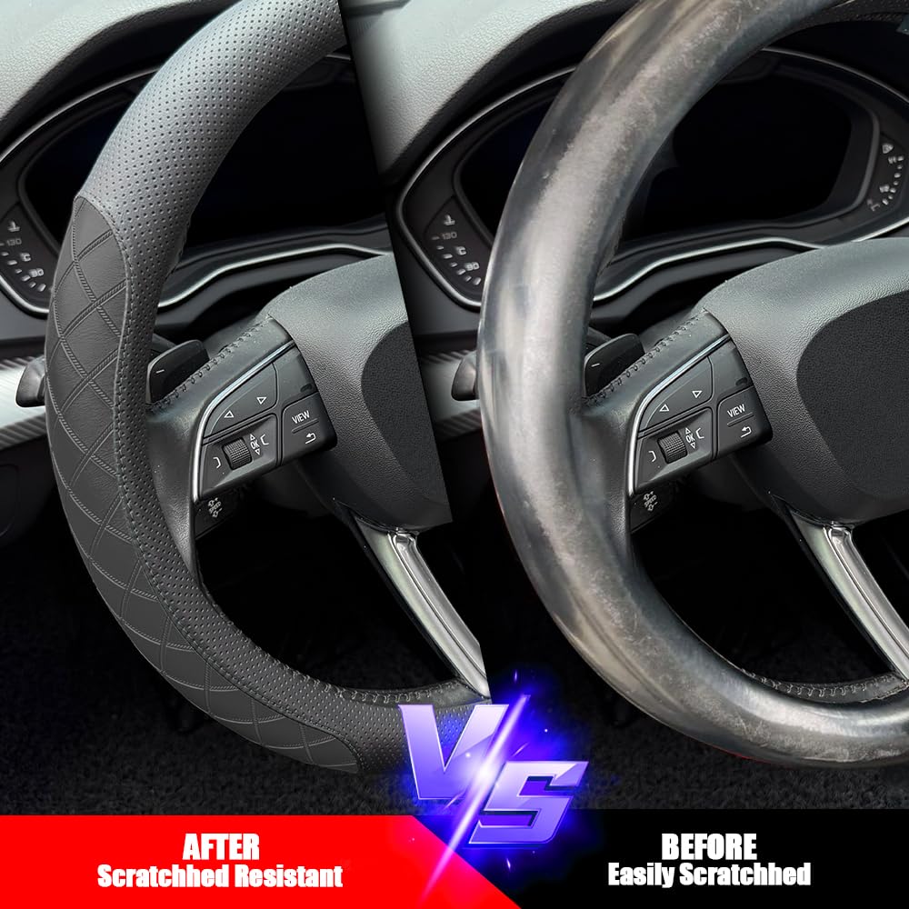 LKWLIKEI textured leather under hand illustrating better steering control
