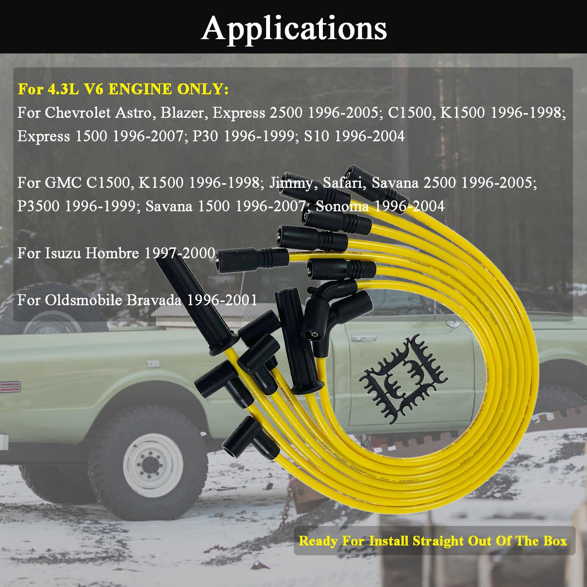 LLANNDER wires routed in engine bay for improved ignition reliability benefit