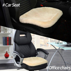 LLB sheepskin placed in living room as decor showing multiuse comfort benefit