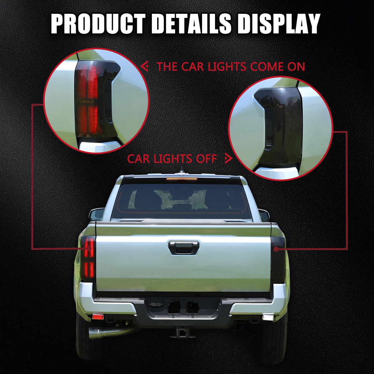 LLKUANG lifestyle shot of Tacoma with covers enhancing vehicle appearance