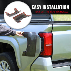 LLKUANG installer pressing shell onto taillight demonstrating easy adhesion