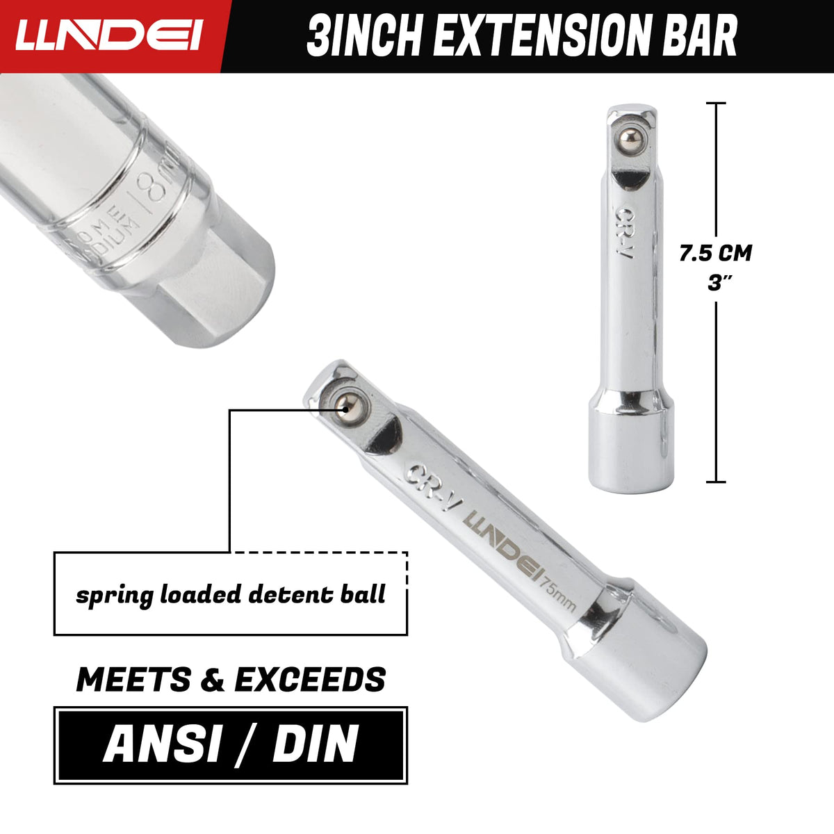 LLNDEI six-point socket profile gripping flats to prevent rounding