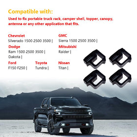 LLNSEAUTO installed clamps securing a camper shell for stable transport benefit