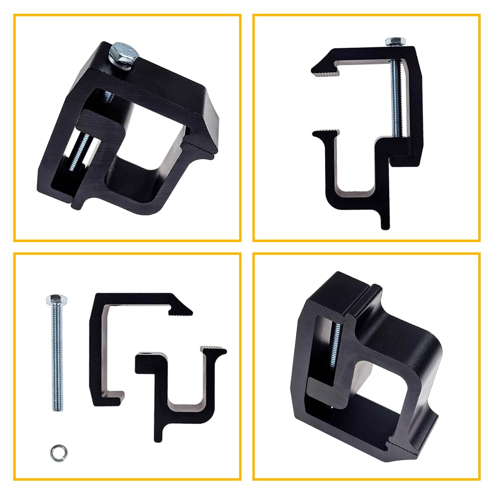 LLNSEAUTO four clamps laid out showing included parts for complete kit benefit