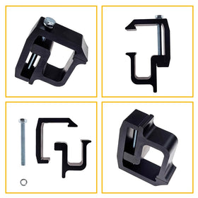 LLNSEAUTO four clamps laid out showing included parts for complete kit benefit