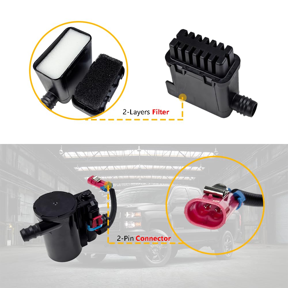 LLNSEAUTO vent solenoid with wire harness and filter for complete replacement