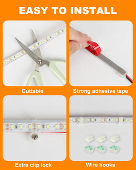 LLTOP mounting clips and adhesive tape showing secure easy installation