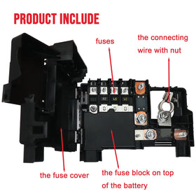 LLYZFED fuse block installed in a Malibu engine bay demonstrating direct-fit convenience