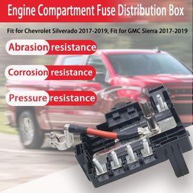 LLYZFED fuse block top label close-up showing model compatibility and fitment