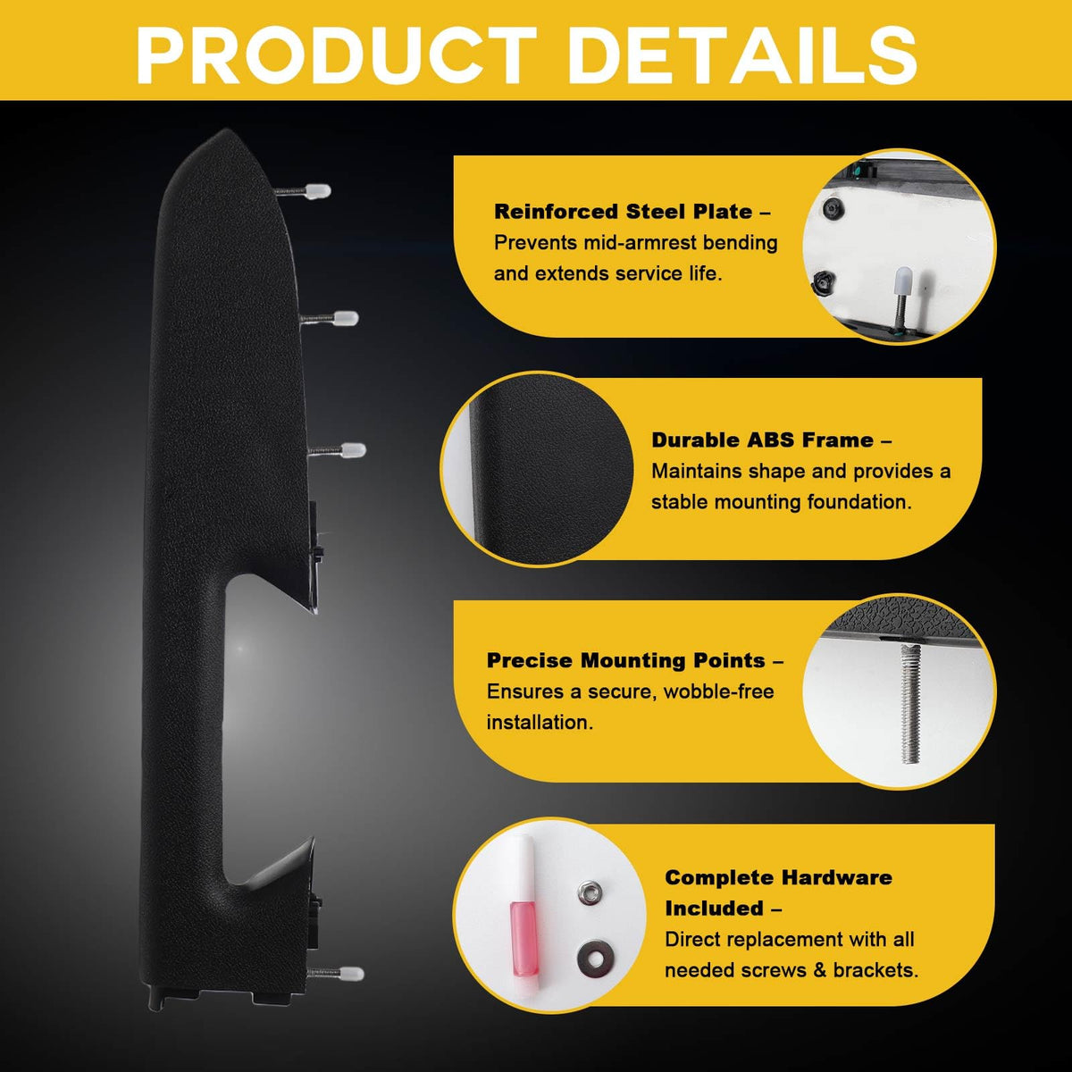LLYZFED armrest installed on Silverado door panel demonstrating exact factory fit