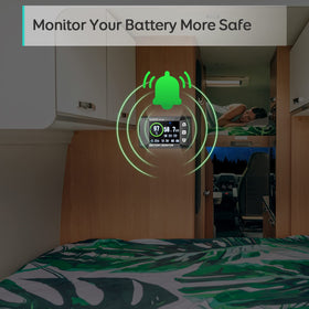 LNEX installed in an RV dashboard providing easy monitoring while driving or parked
