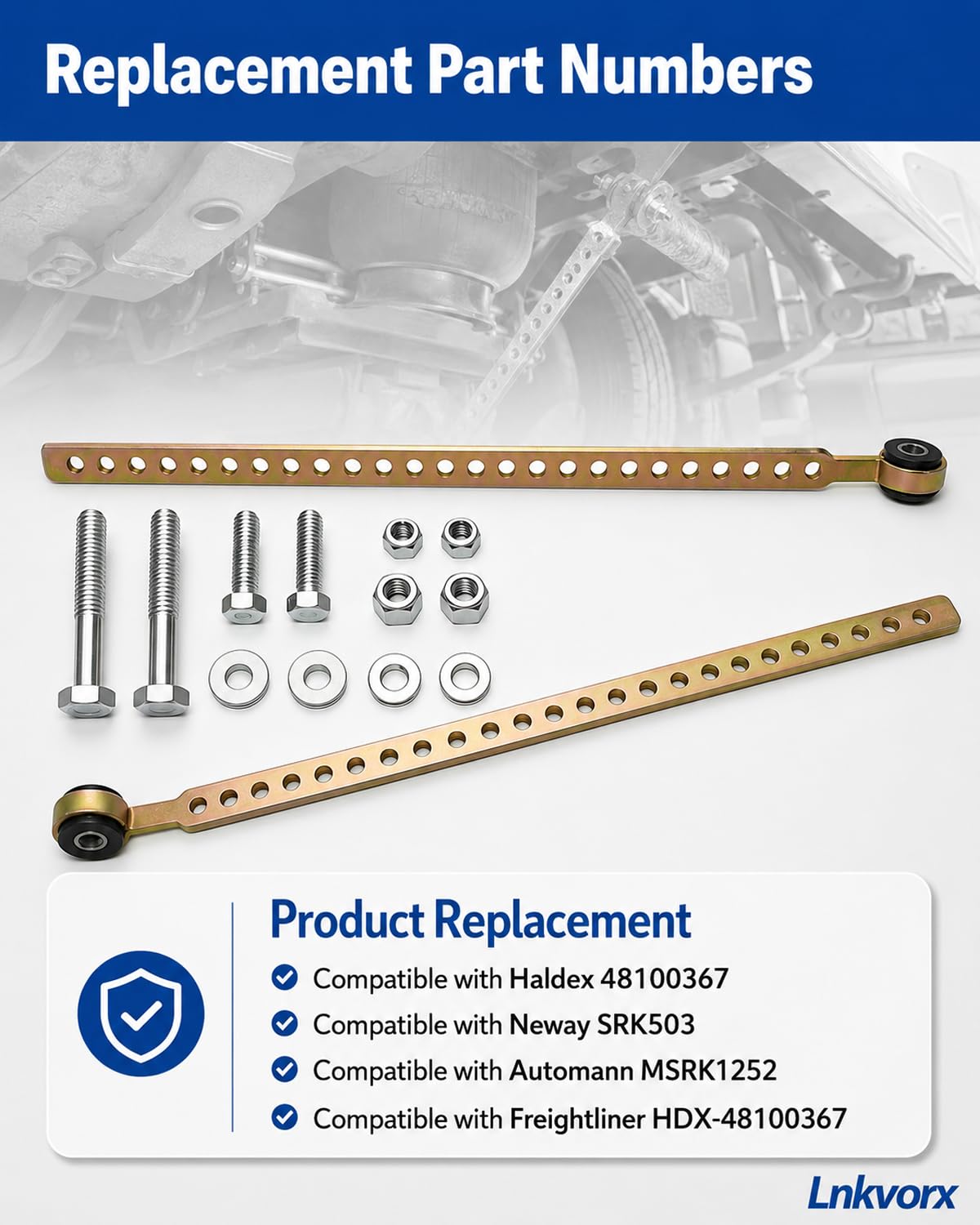 Lnkvorx hardware contents laid out showing included fasteners for straightforward installation