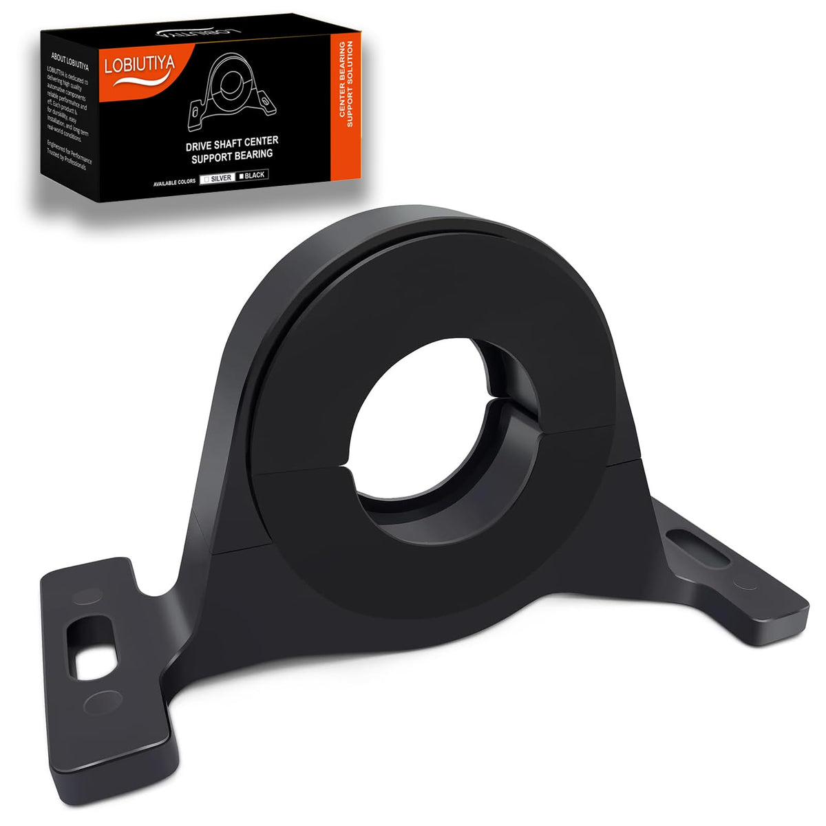 LOBIUTIYA front view of center bearing support showing exact fit and stability benefit