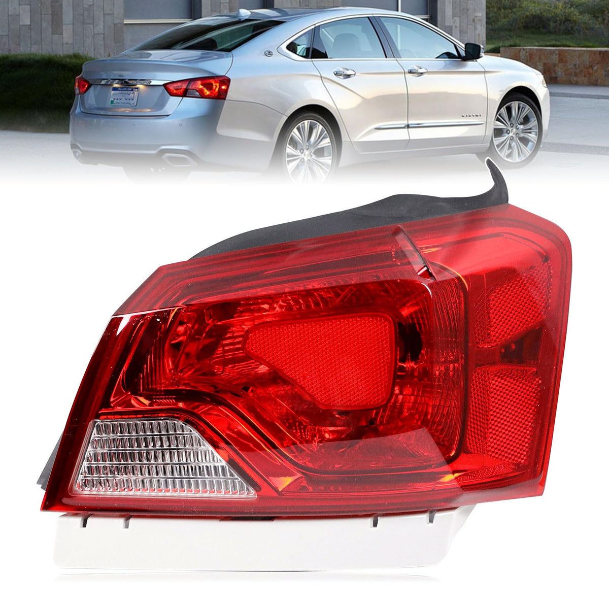 Lochnchn right tail light front view showing clean lens and improved visibility