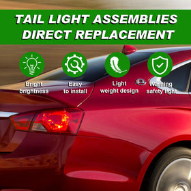 Lochnchn tail light next to ruler for scale confirming correct size and fitment