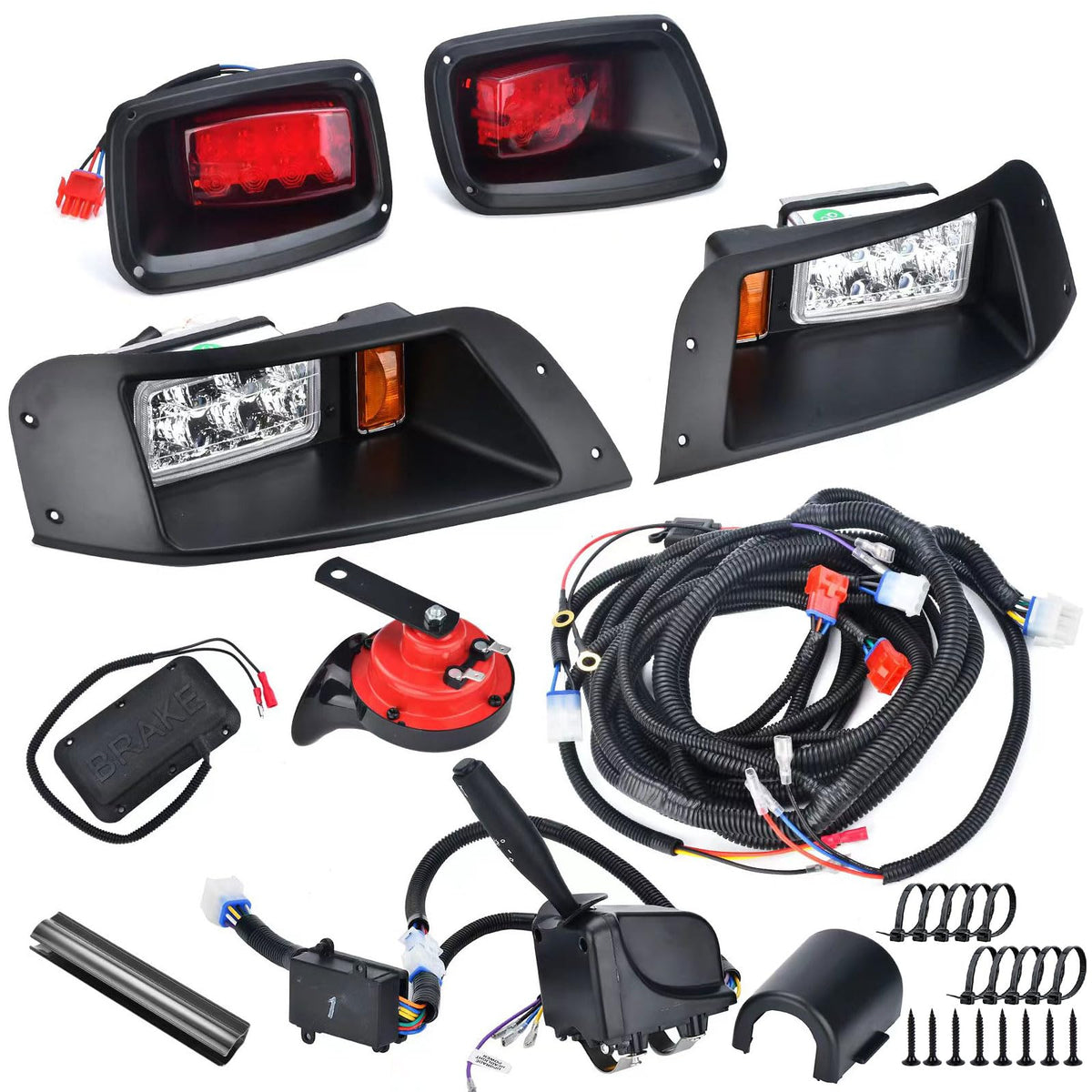 Lochnchn front headlight assembly showing bright LEDs for improved visibility
