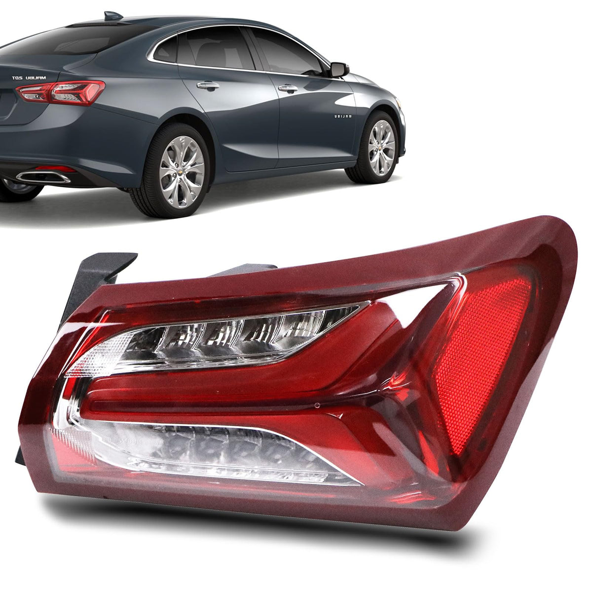Lochnchn right passenger tail light front view showing fit and finish for accurate replacement