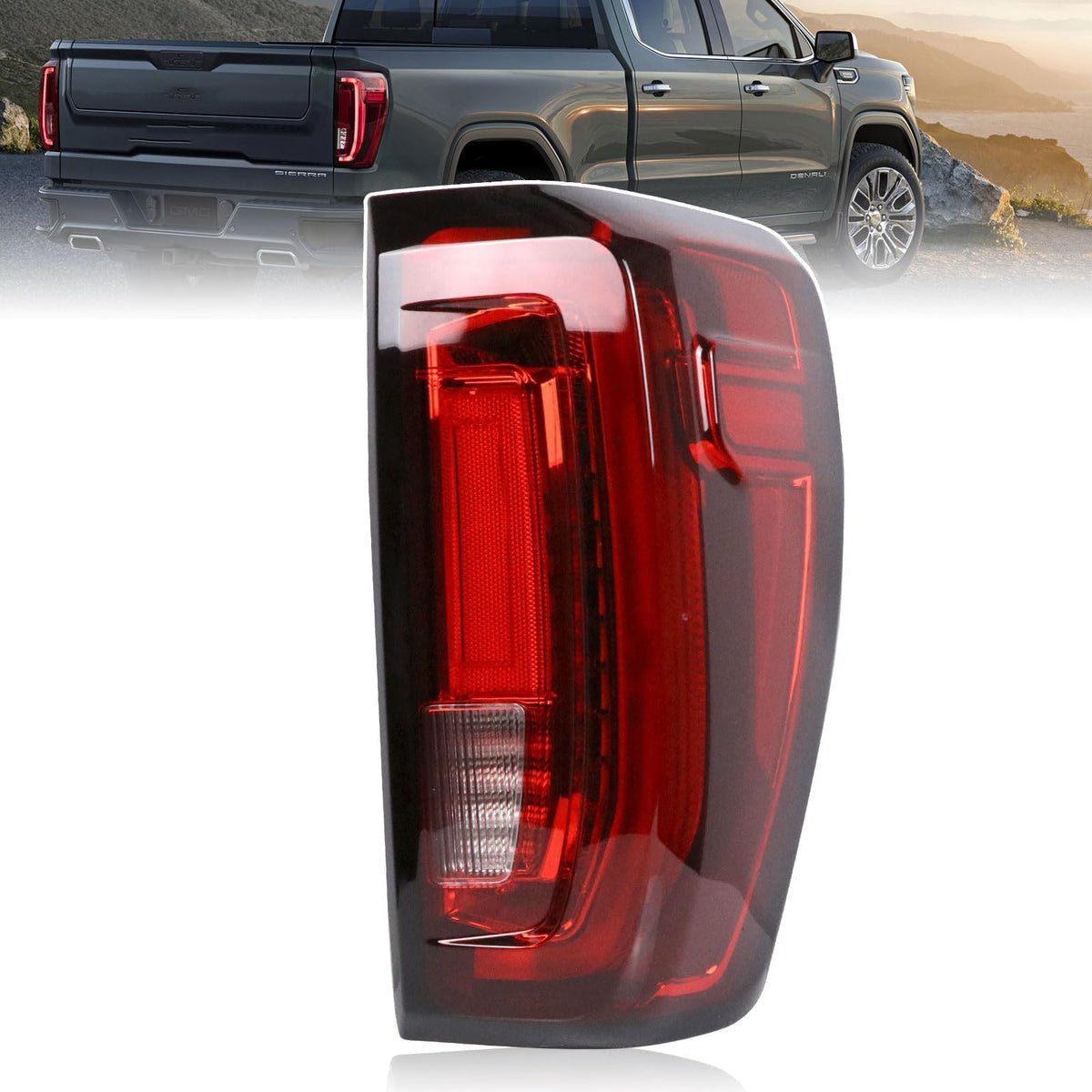 Lochnchn right tail assembly front view shows OEM fit and improved visibility