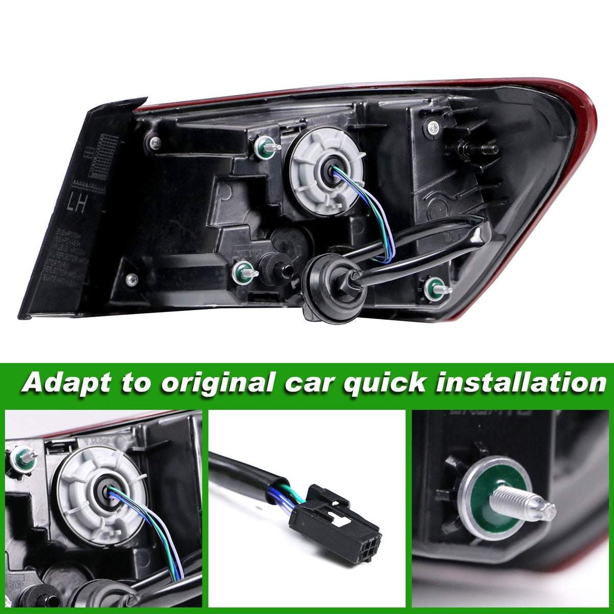 Lochnchn tail light installed on Chevy Malibu, restores factory look and signaling