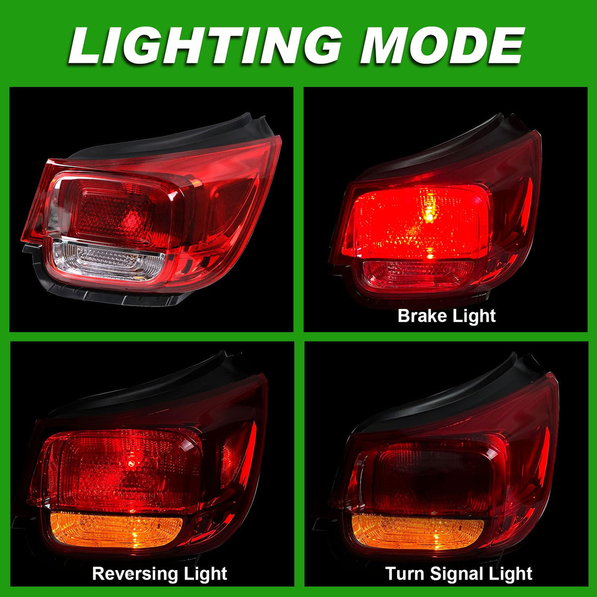 Lochnchn tail light installed on a Chevy Malibu demonstrating correct fit and improved rear visibility