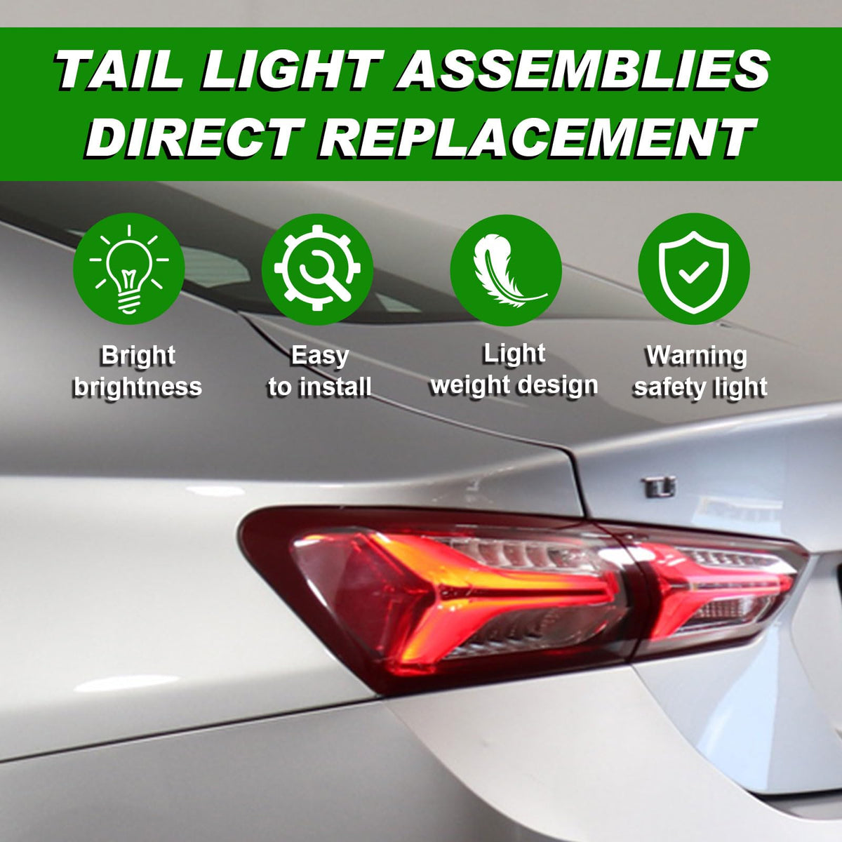Lochnchn tail light illuminated at night on Malibu, demonstrates improved nighttime signaling