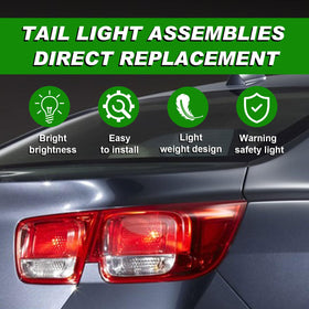 Lochnchn tail light packaging and included bulbs displayed to show everything provided for installation