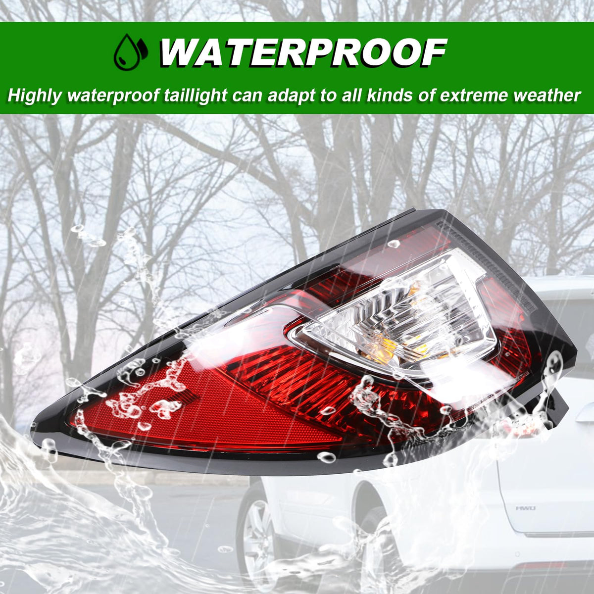 Lochnchn tail light beside ruler showing size for accurate fitment benefit