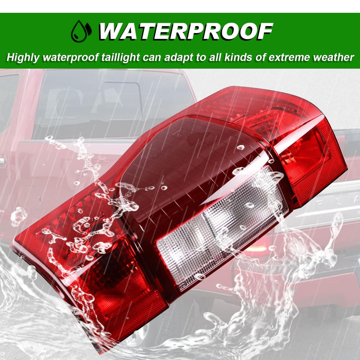 Lochnchn tail light next to ruler showing dimensions for accurate fit