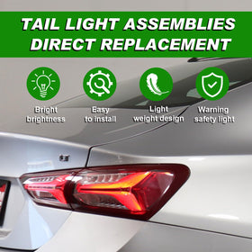 Lochnchn tail light illuminated at night on a Malibu illustrating improved visibility