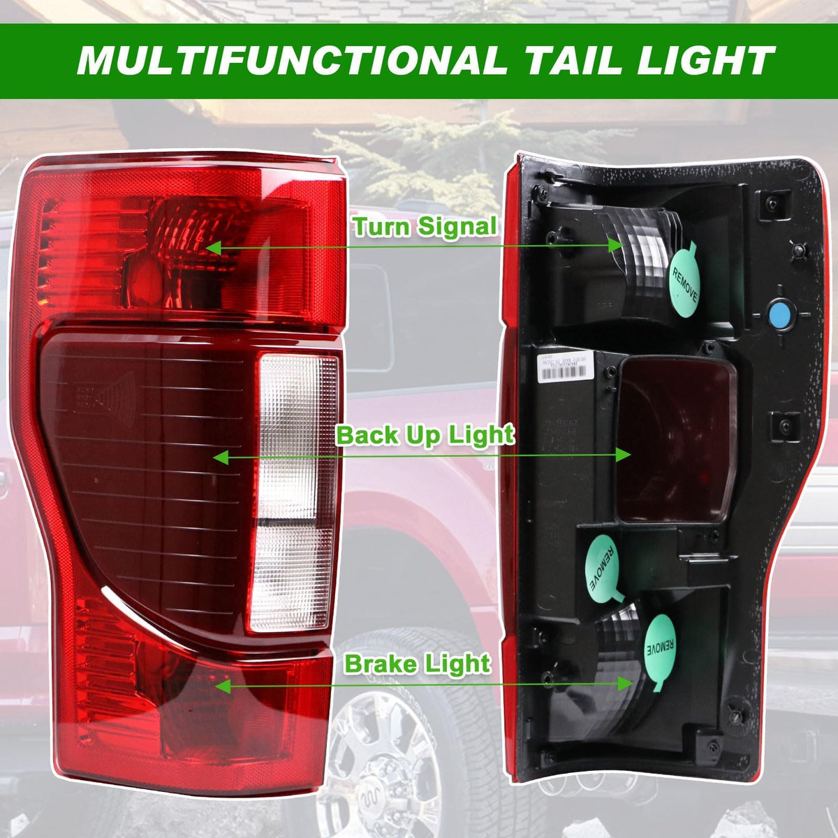 Lochnchn tail light housing without radar module showing radar cavity