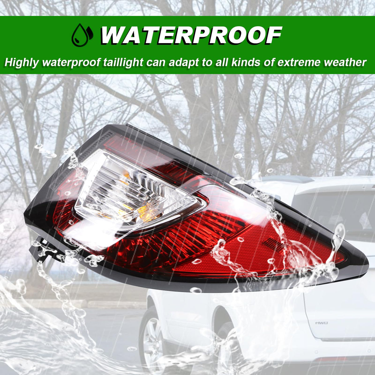Lochnchn tail light held by hand showing compact scale for simple replacement
