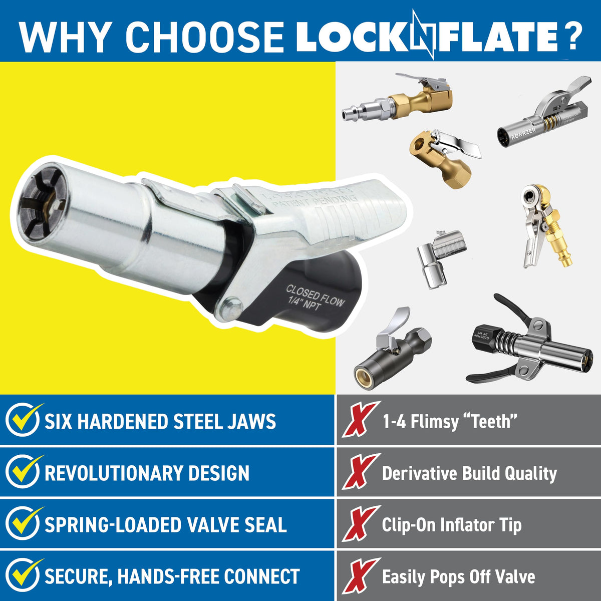 LockNFlate view of TPU seal detail showing airtight performance benefit