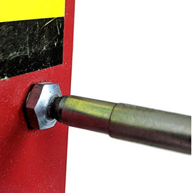 LockNLube adapter next to ruler showing 6-inch length for deep access