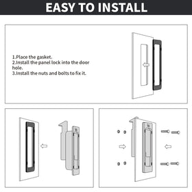 Loclink latch on RV storage in use showing rugged outdoor functionality