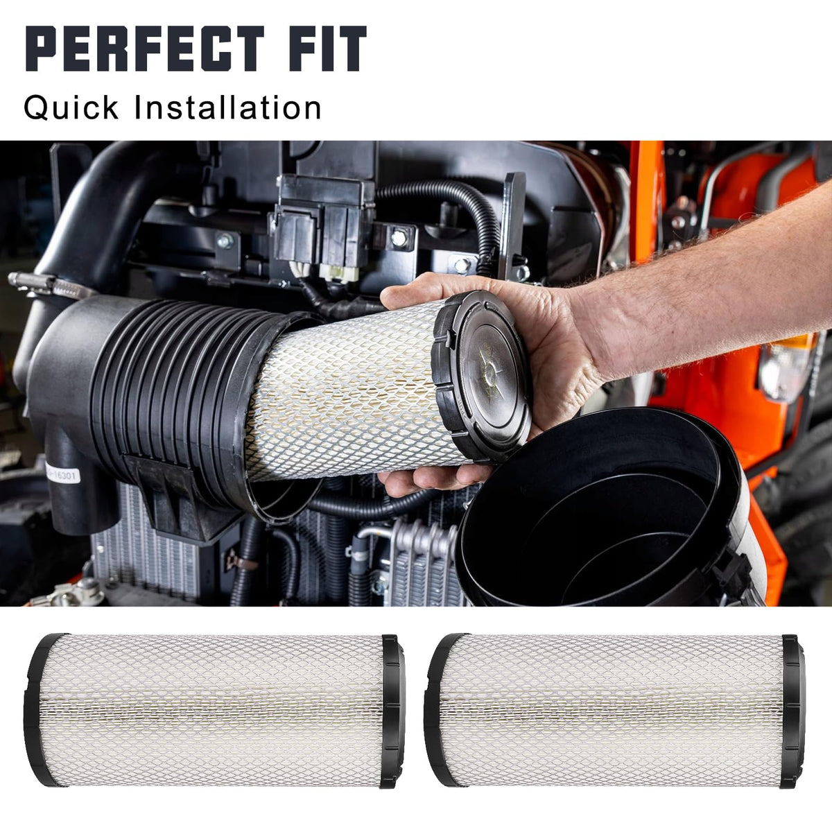 LOCOPOW filter frame and seal detail, highlighting reliable airtight fit benefit