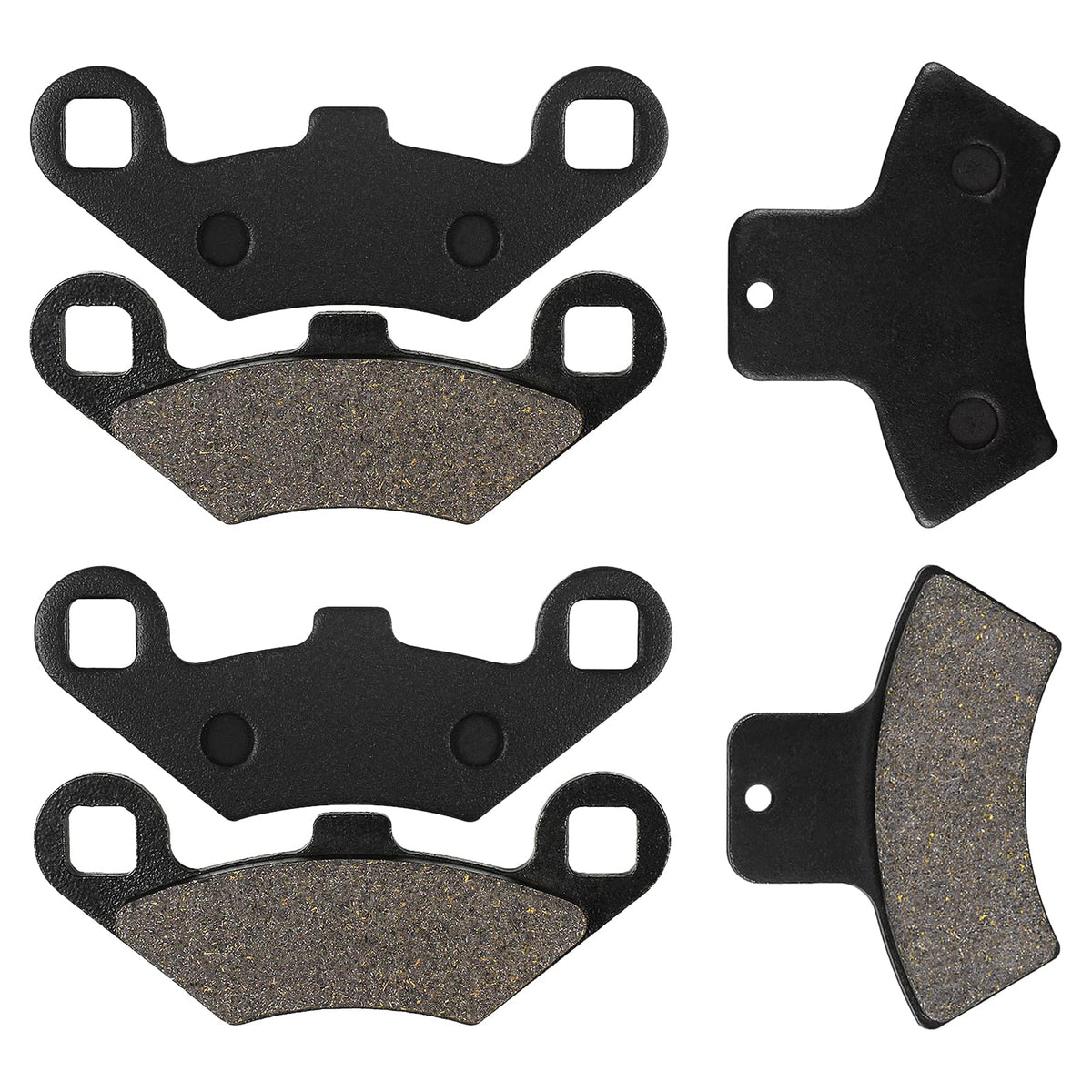 LOCOPOW front and rear brake pads packaging showing complete kit and fitment benefit