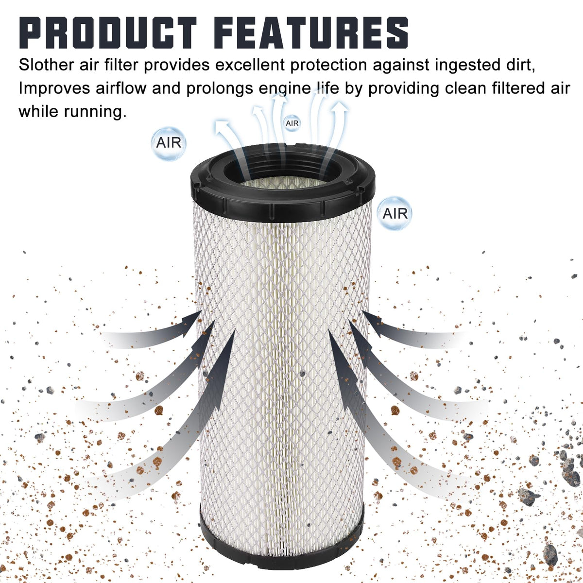 LOCOPOW air filter installed in a Maverick X3 intake, demonstrating easy fitment
