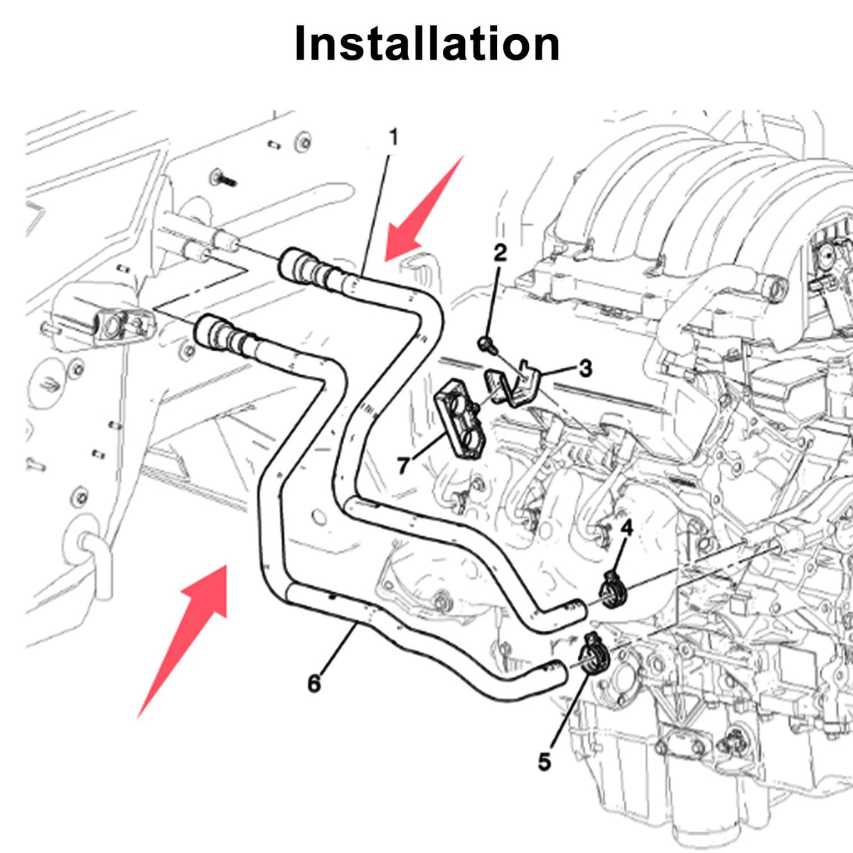 LOCOZI detail of molded bends demonstrating accurate factory routing and consistent coolant flow