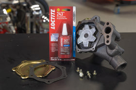 Close-up of Loctite 243 blue liquid texture and flow control