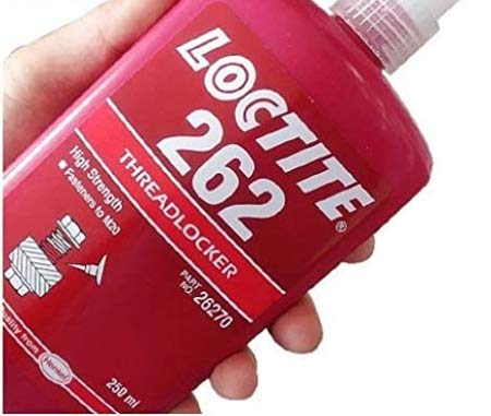 Loctite 262 front bottle view showing label and 250 ml size for reliable permanent fastening