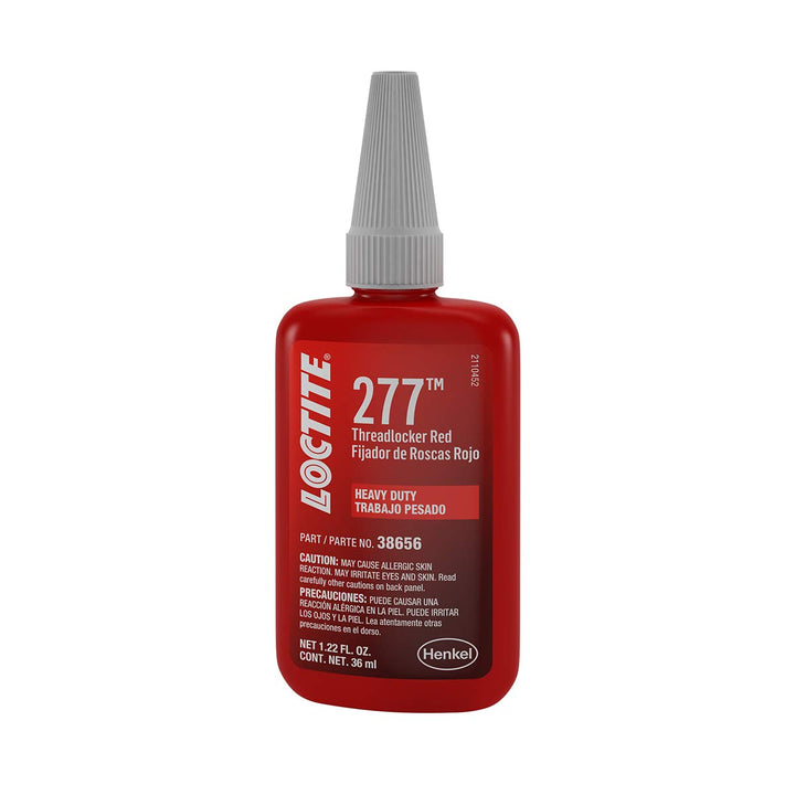 Loctite 277 red front label showing product name and volume for confident selection