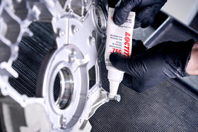 Loctite 592 close-up of sealant applied to threaded fitting demonstrating leak protection
