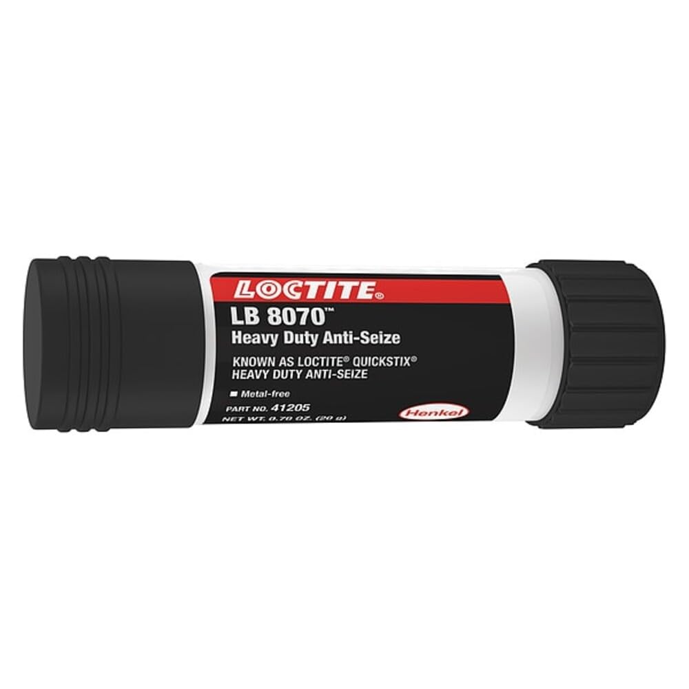 Loctite anti-seize stick front view showing compact tube and easy application