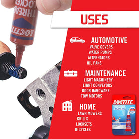 Loctite applied on screw assembly illustrating protection and easy servicing