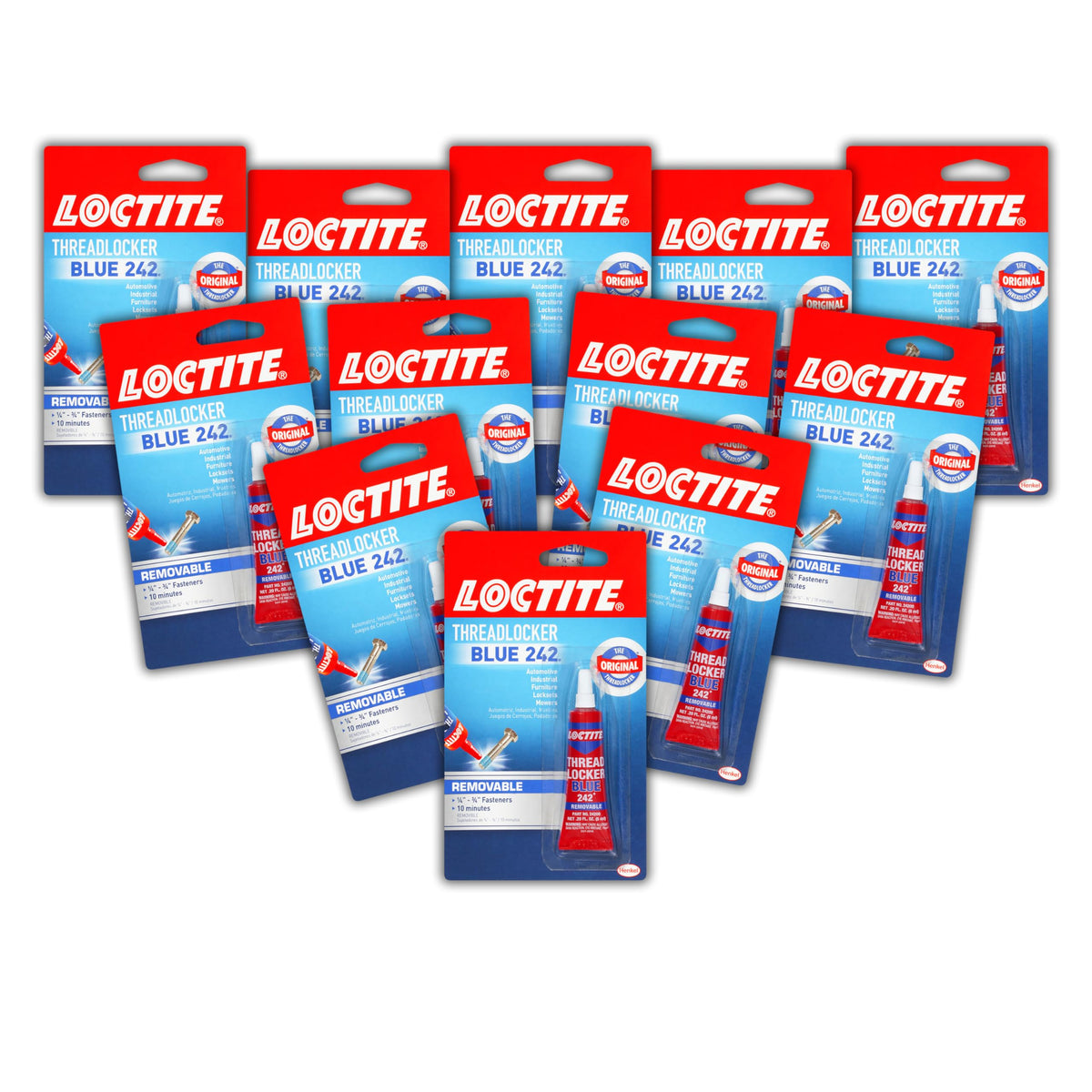 Loctite tube front packaging showing brand and medium-strength benefit