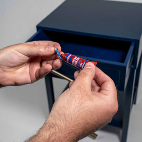 Loctite label close-up highlighting product info and correct usage benefit