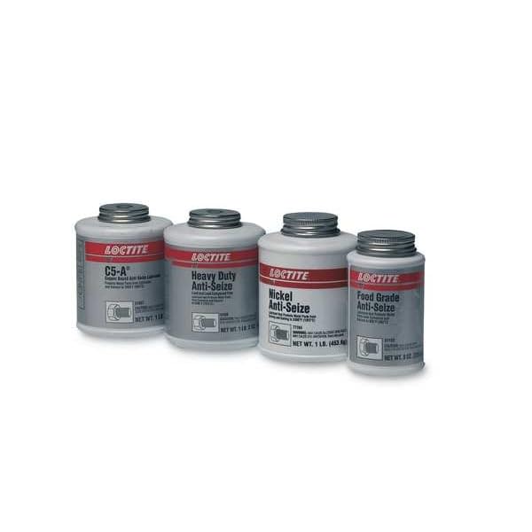 Hand holding Loctite 8 fl oz can to show scale and convenient brush-top handling benefit