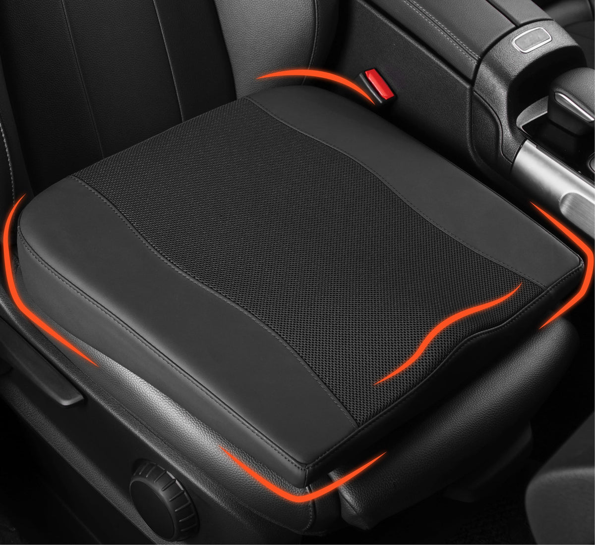 Lofty Aim front view of cushion showing ergonomic W-shape and improved comfort