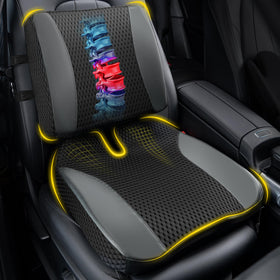 Lofty Aim front view of cushion set showing sleek covers and firm support
